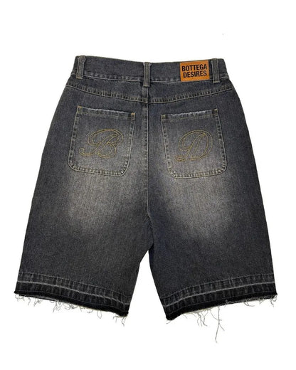 Shorts Denim Oversize imprimé BOTTEGA DESIRES