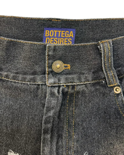 Shorts Denim Oversize imprimé BOTTEGA DESIRES